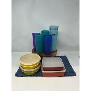 Lot Of 10 Vintage Tupperware Bowls And Cups Mixed Lot